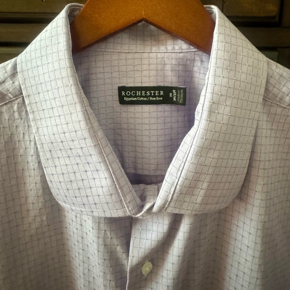 Rochester Big/Tall Men’s Long Sleeve Button Up Shirt - Light Purple - Size 36/37 - Picture 2 of 4